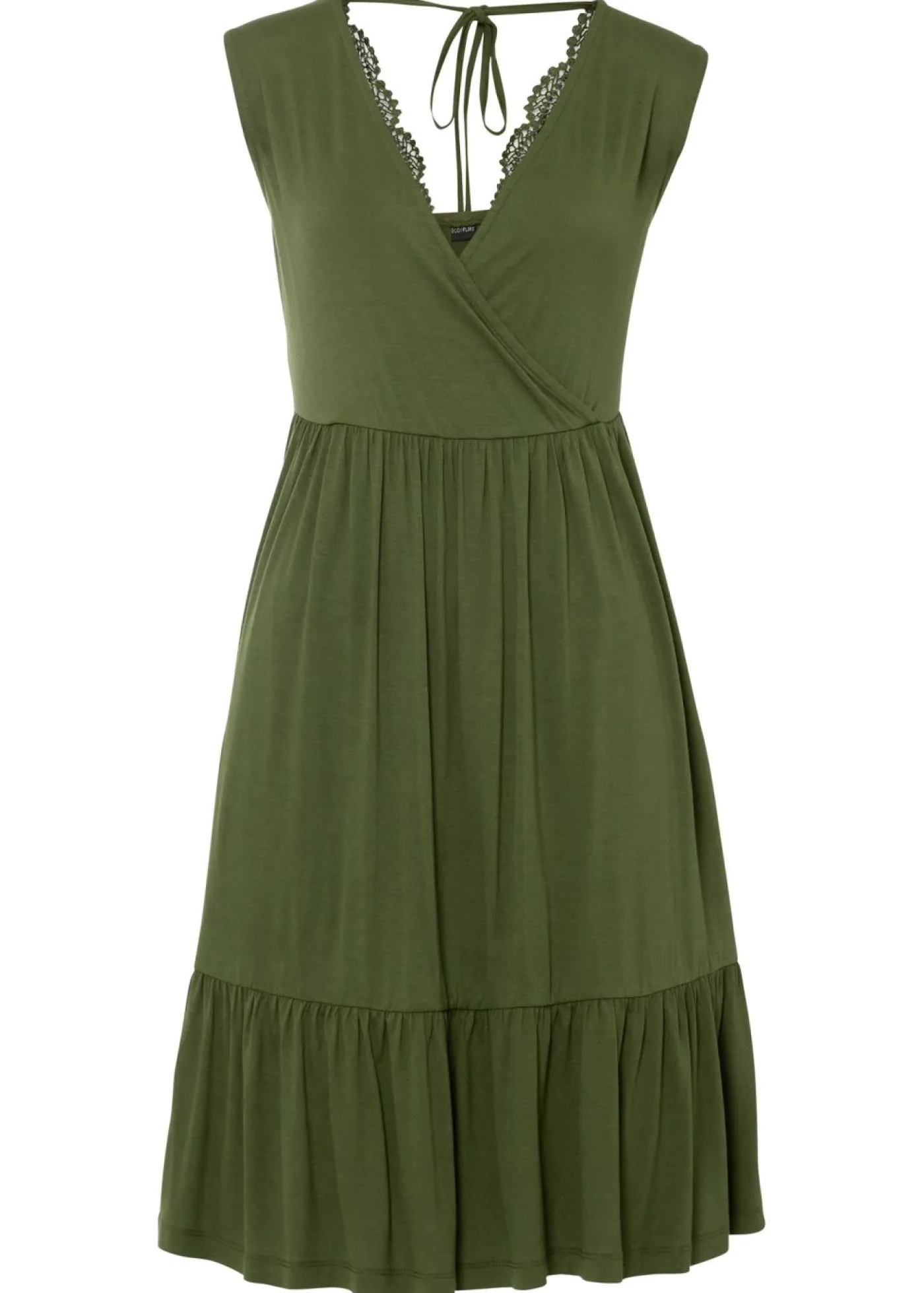 bonprix bonprix Vestidos>Vestido de punto de mezcla de viscosa Oliva