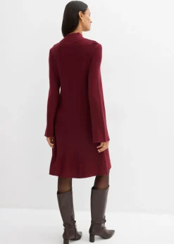 Mujer bonprix bonprix Vestido de punto de mezcla de viscosa con línea en A