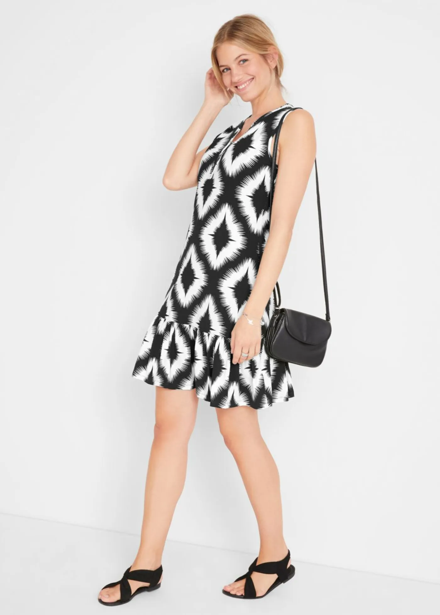 Mujer bonprix bonprix Vestido de punto de mezcla de algodón suave