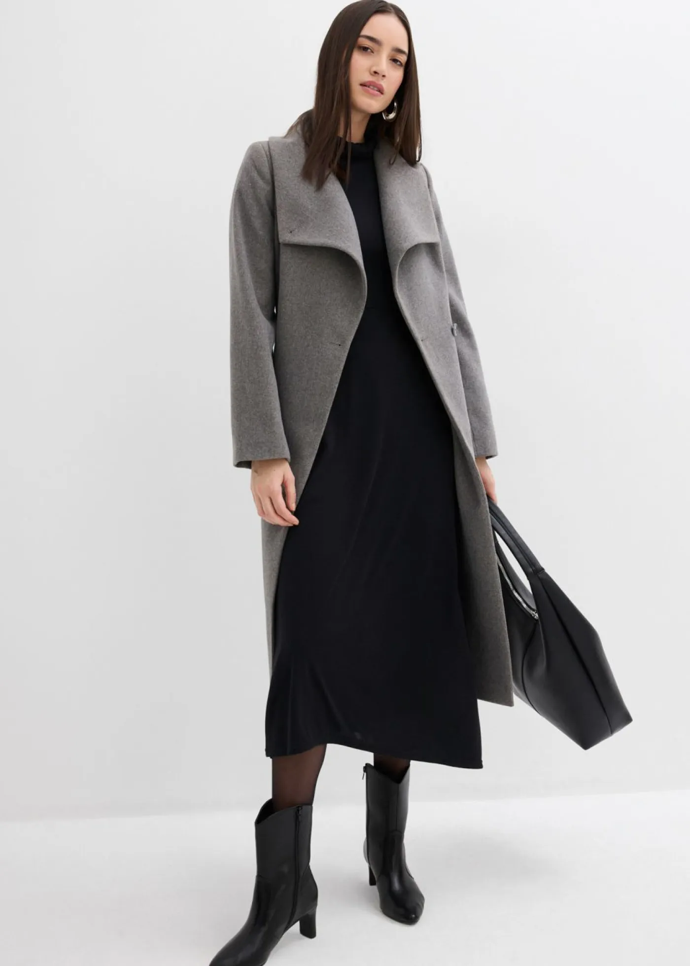 bonprix bonprix Esenciales|Vestidos>Vestido de punto de mezcla de modal suave Negro