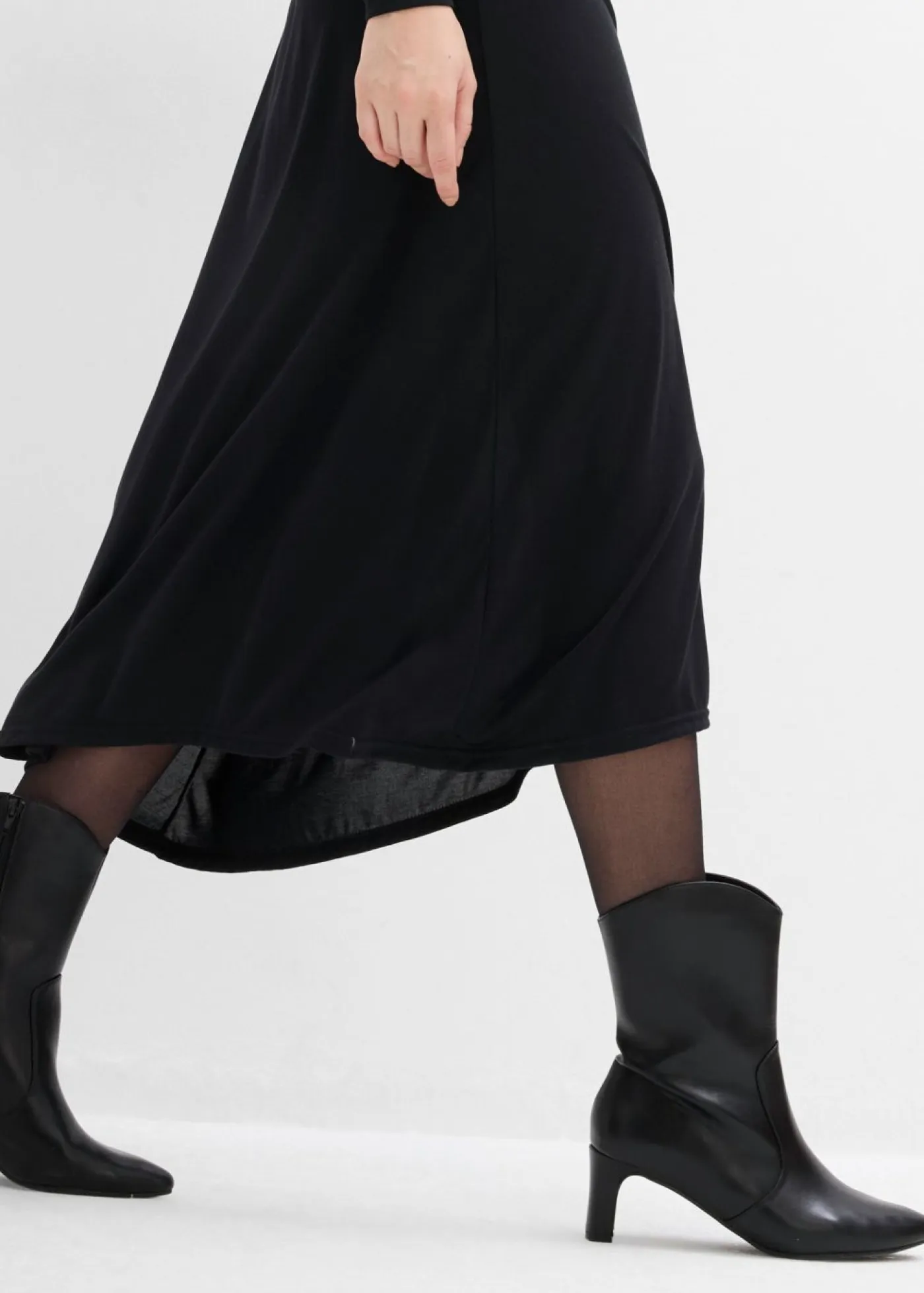 bonprix bonprix Esenciales|Vestidos>Vestido de punto de mezcla de modal suave Negro