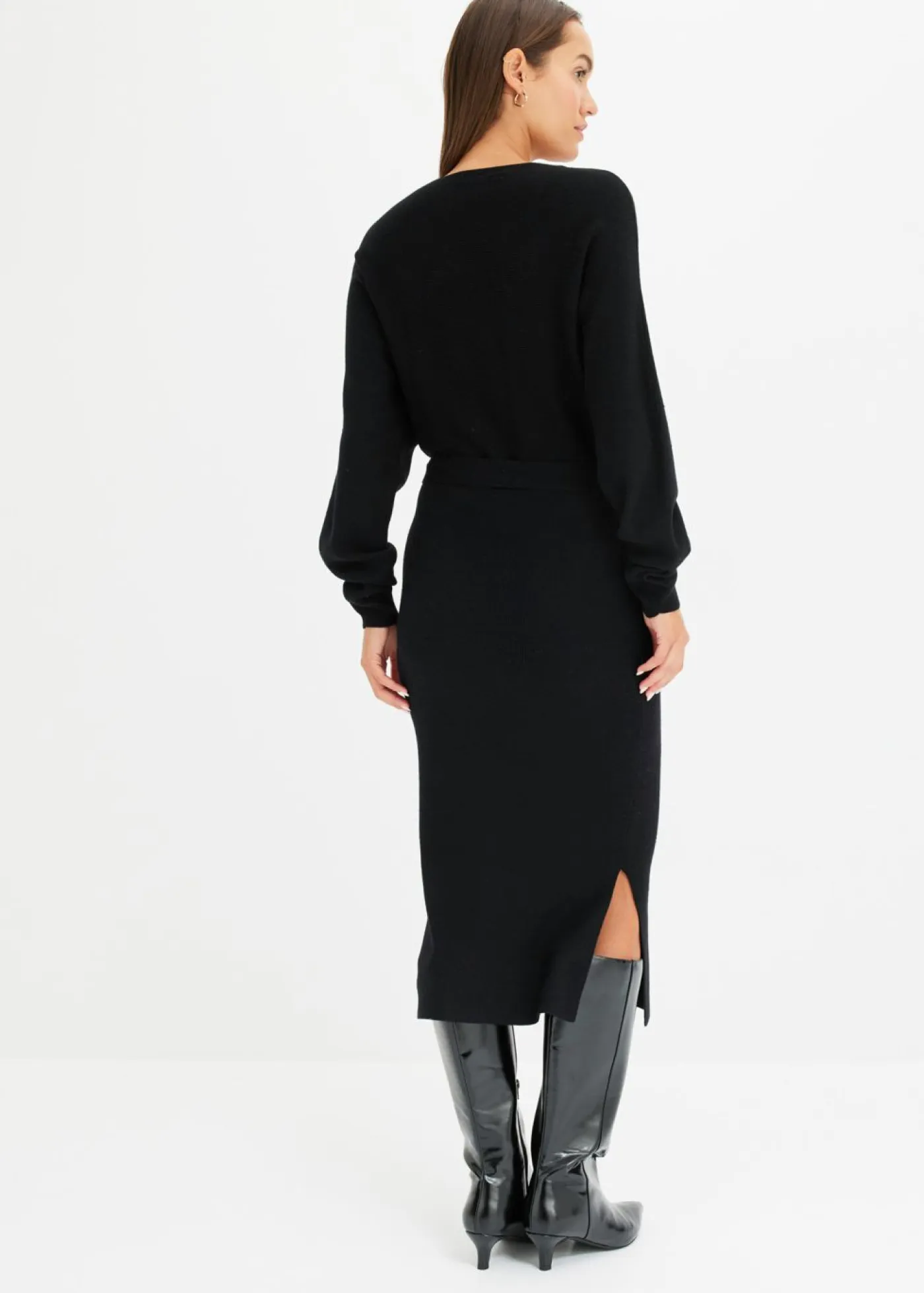 Mujer bonprix bonprix Vestido de punto de mezcla de viscosa fluida