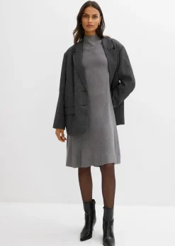 Mujer bonprix bonprix Vestido de punto de mezcla de viscosa con línea en A