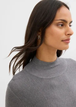 Mujer bonprix bonprix Vestido de punto de mezcla de viscosa con línea en A