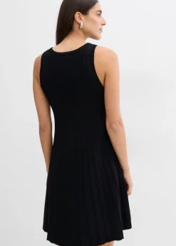 Mujer bonprix bonprix Vestido de punto de mezcla de viscosa con línea en A