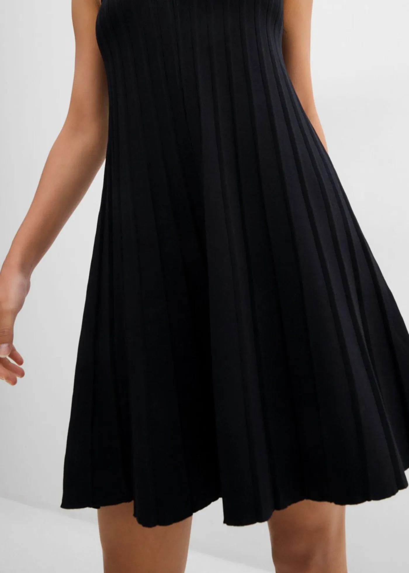 Mujer bonprix bonprix Vestido de punto de mezcla de viscosa con línea en A