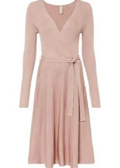 bonprix bonprix Vestidos|Ropa De Punto>Vestido de punto de mezcla de viscosa rosa pálido