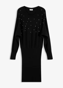 bonprix bonprix Vestidos|Ropa De Punto>Vestido de punto de mezcla de viscosa suave Negro