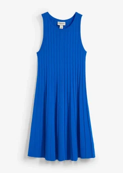 bonprix bonprix Esenciales|Vestidos>Vestido de punto de mezcla de viscosa con línea en A Azur