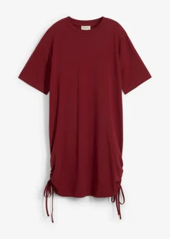 bonprix bonprix Vestidos>Vestido de punto de mezcla de algodón elástico Rojo rubí
