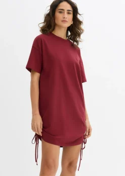bonprix bonprix Vestidos>Vestido de punto de mezcla de algodón elástico Rojo rubí