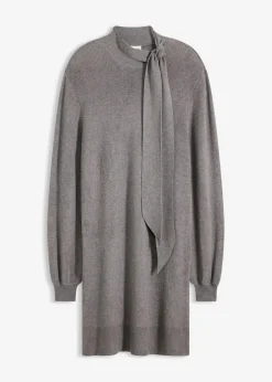 Mujer bonprix bonprix Vestido de punto de suave mezcla de viscosa con lazo
