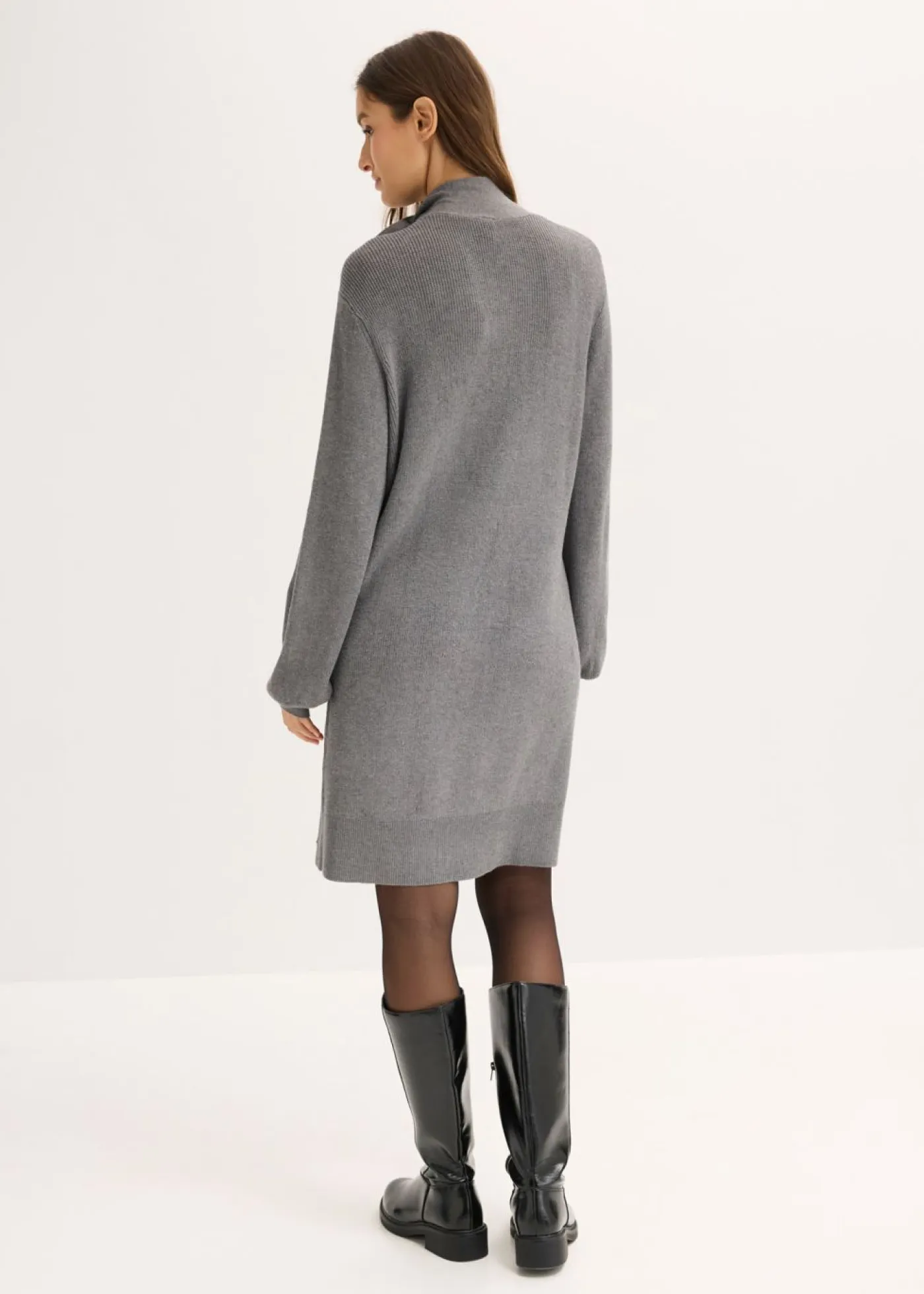 Mujer bonprix bonprix Vestido de punto de suave mezcla de viscosa con lazo