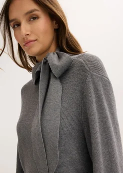 Mujer bonprix bonprix Vestido de punto de suave mezcla de viscosa con lazo