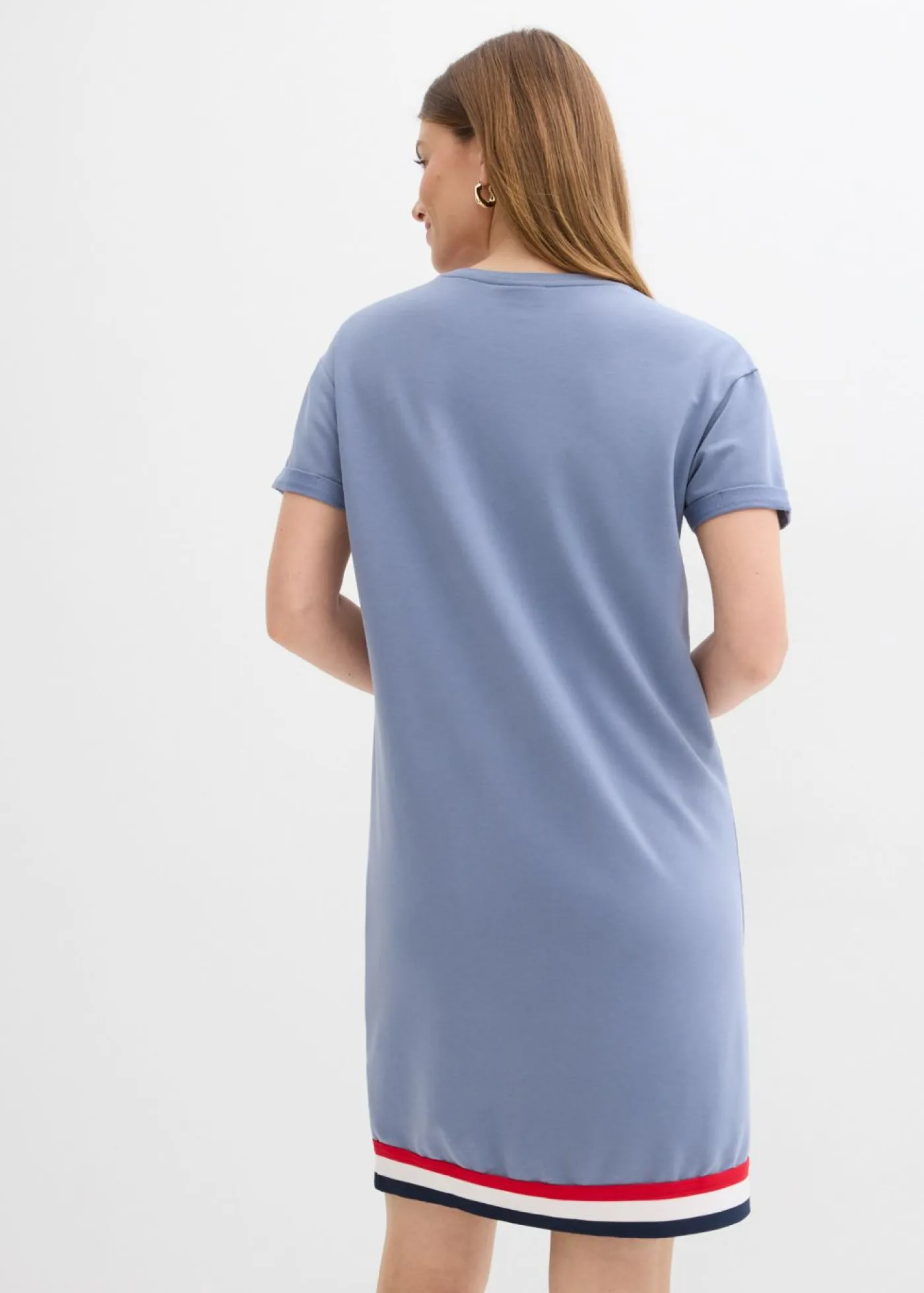 bonprix bonprix Ropa Cómoda|Vestidos>Vestido de punto de suave mezcla de viscosa Azul ahumado