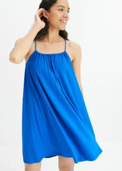 bonprix bonprix Vestidos>Vestido de punto de viscosa fluida Azul ártico