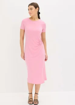 bonprix bonprix Vestidos|Novedades>Vestido de punto de viscosa sostenible orquídea ahumado