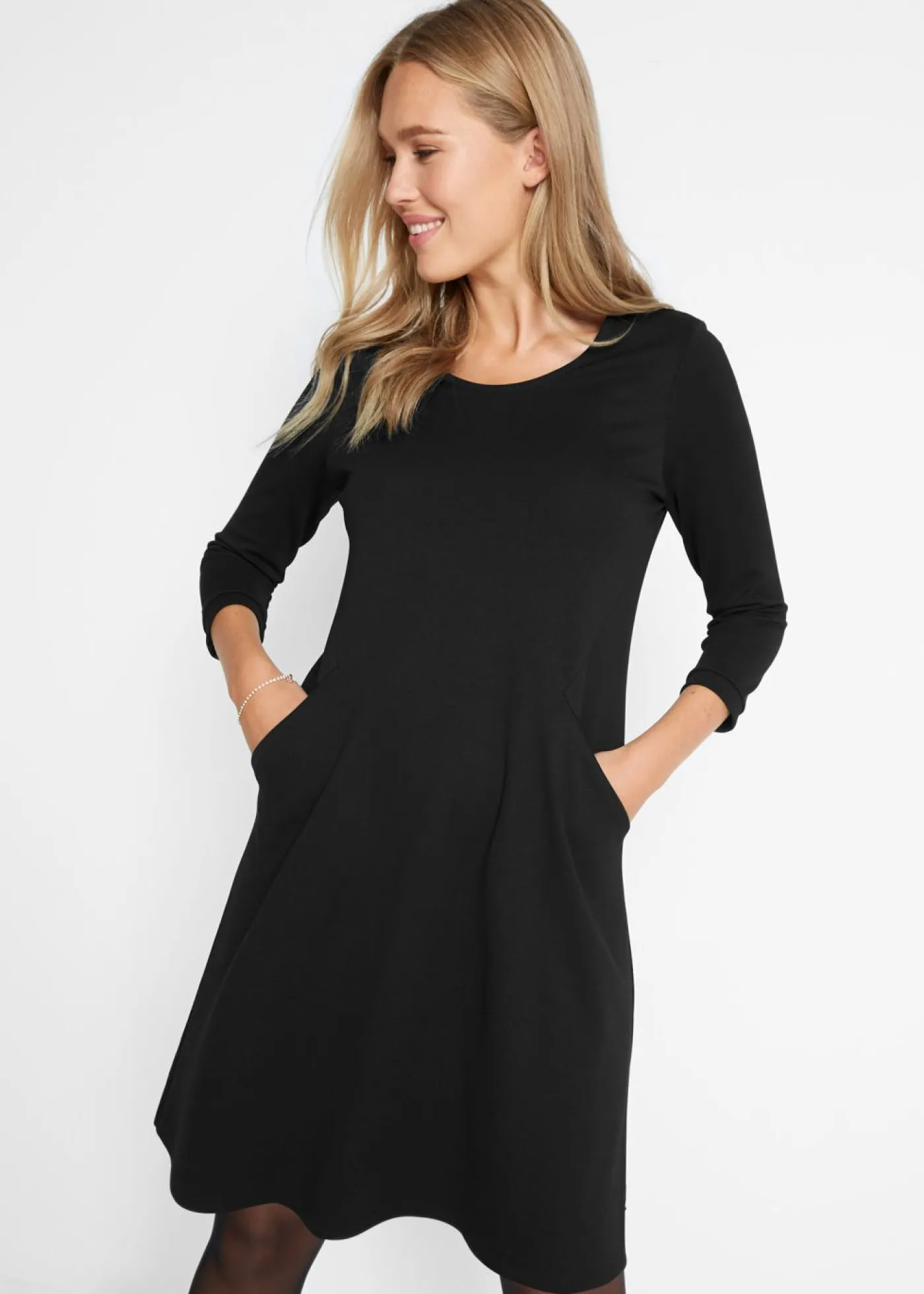 bonprix bonprix Vestidos>Vestido de Punto di Roma Negro