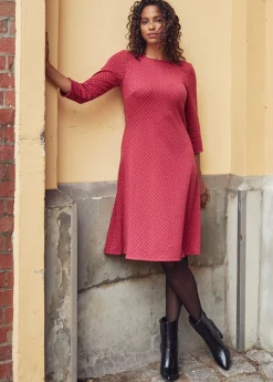 Mujer bonprix bonprix Vestido de Punto di Roma en mezcla de viscosa con estampado jacquard