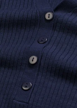 bonprix bonprix Jerséis|Ropa De Punto>Vestido de punto fino de mezcla de viscosa suave Azul marino