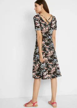 Mujer bonprix bonprix Vestido de punto hasta la rodilla con corte en A