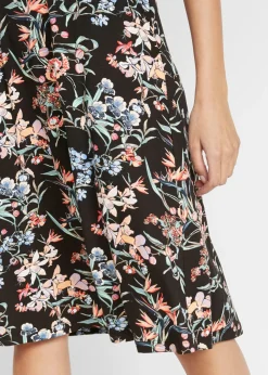 Mujer bonprix bonprix Vestido de punto hasta la rodilla con corte en A