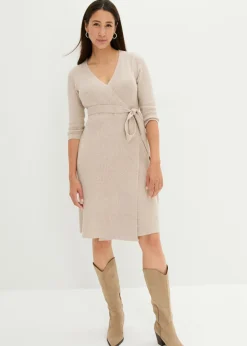 Mujer bonprix bonprix Vestido de punto suave para el embarazo y la lactancia con mangas 3/4