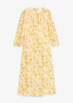 bonprix bonprix Vestidos>Vestido de tejido arrugado estructurado Blanco/tulipán/pistacho mate/salmón claro/melocotón/lima/verde musgo de flores