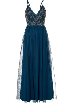 Mujer bonprix bonprix Vestido de tirantes con bordado de perlas