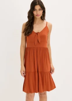 Mujer bonprix bonprix Vestido de tirantes con detalle de nudo