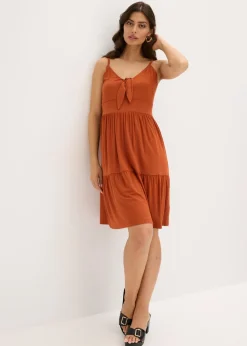 Mujer bonprix bonprix Vestido de tirantes con detalle de nudo