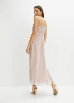 Mujer bonprix bonprix Vestido de tirantes con lentejuelas bordadas