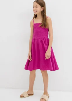 bonprix bonprix Ropa 9 A 16 Años·Vestidos Y Monos>Vestido de tirantes de muselina ligera orquídea púrpura