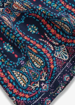 bonprix bonprix Vestidos>Vestido de tirantes de viscosa fluida Azul oscuro estampado