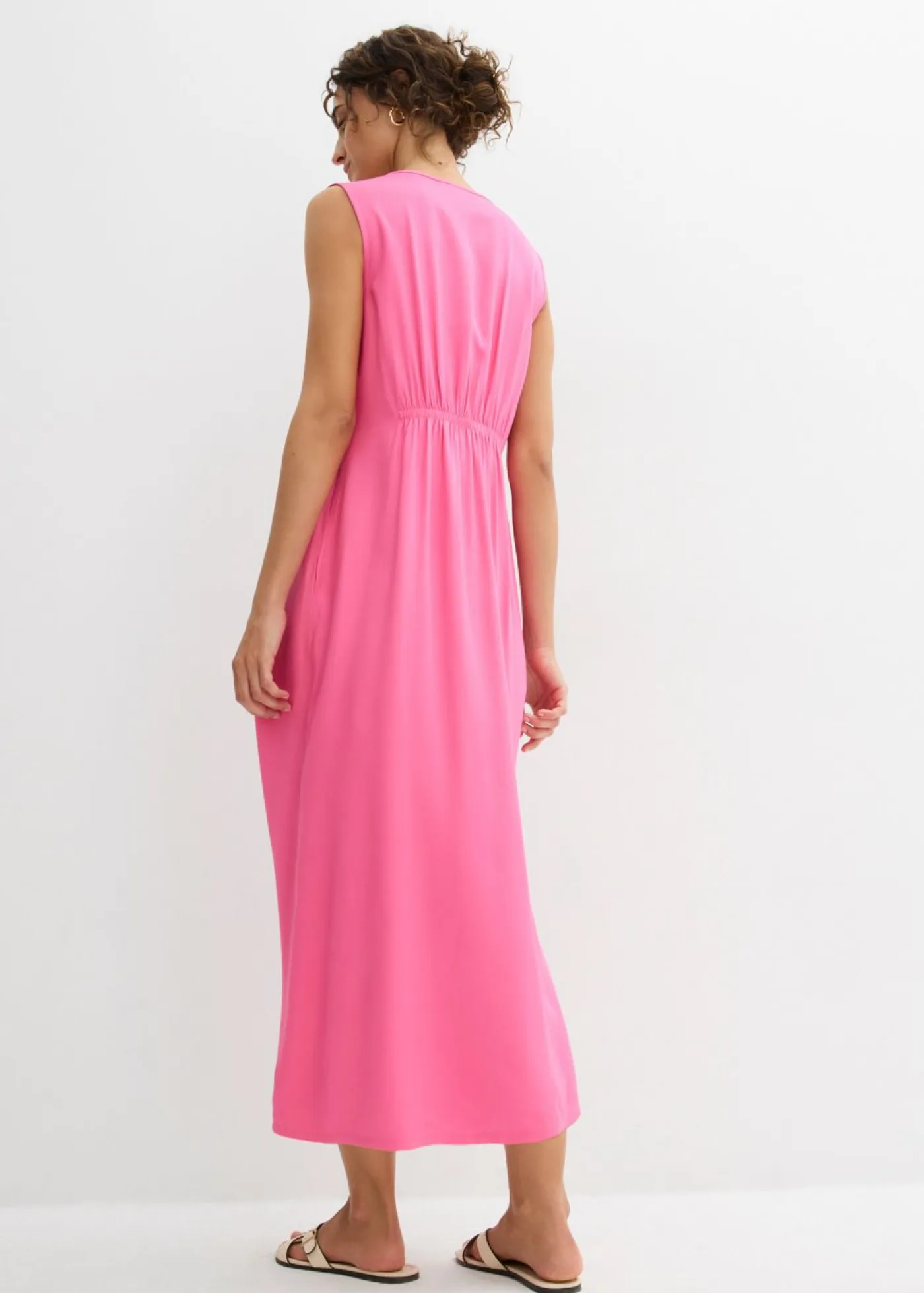 bonprix bonprix Vestidos>Vestido de tirantes de viscosa fluida Rosa