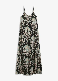 Mujer bonprix bonprix Vestido de tirantes de viscosa estructurada