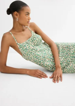 Mujer bonprix bonprix Vestido de tirantes de viscosa fluida