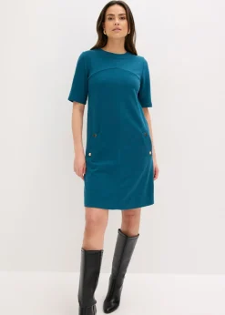 bonprix bonprix Vestidos|Novedades>Vestido de tubo con elastano Petróleo azul