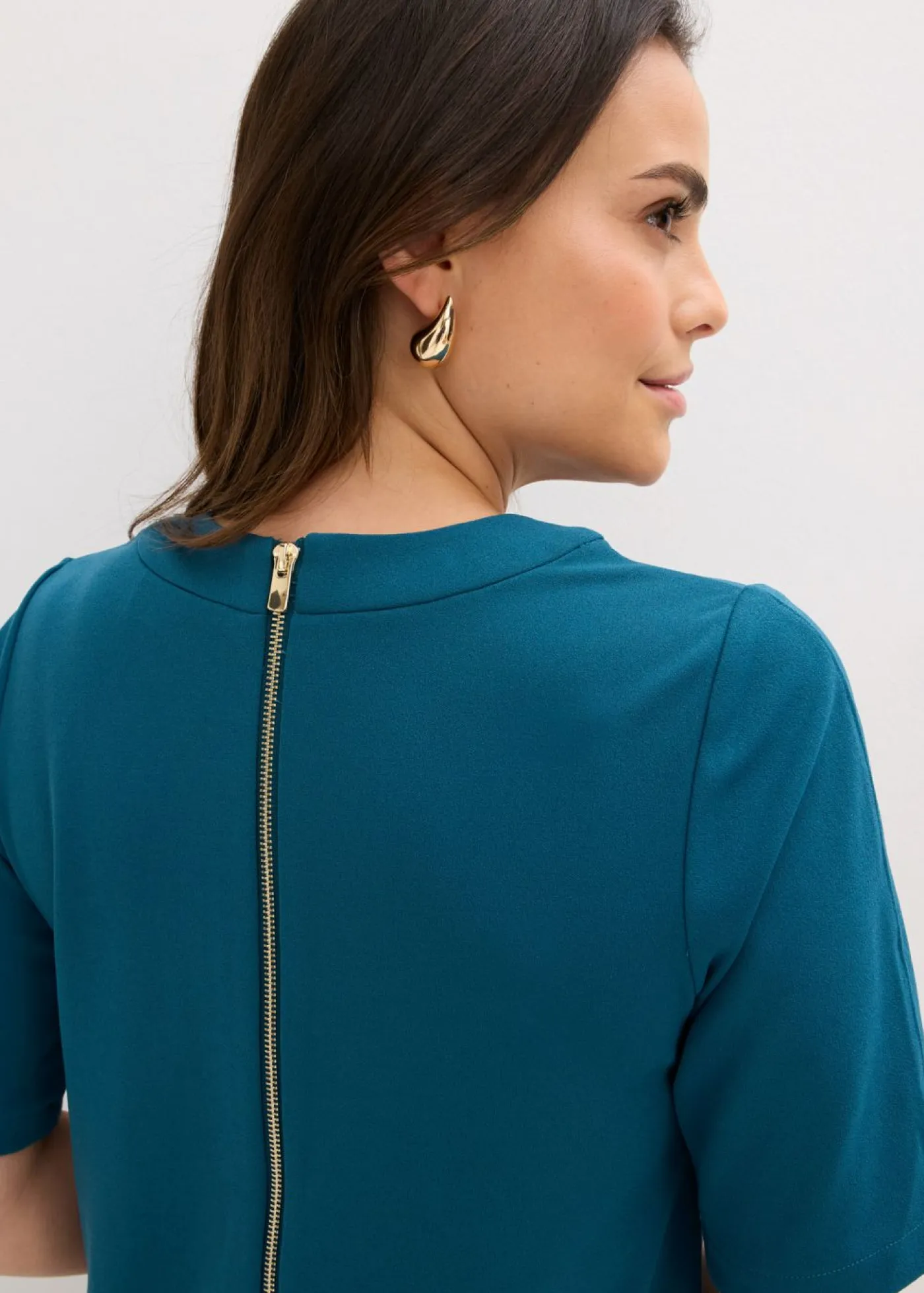 bonprix bonprix Vestidos|Novedades>Vestido de tubo con elastano Petróleo azul