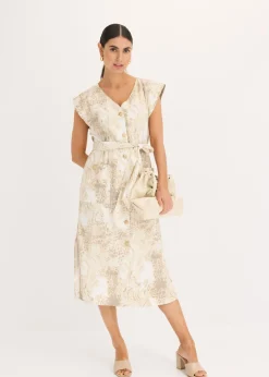 Mujer bonprix bonprix Vestido de viscosa con cordón (2 piezas)