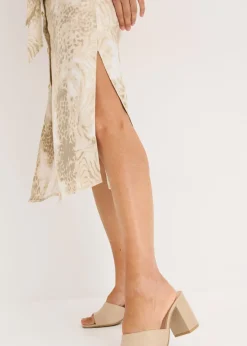 Mujer bonprix bonprix Vestido de viscosa con cordón (2 piezas)