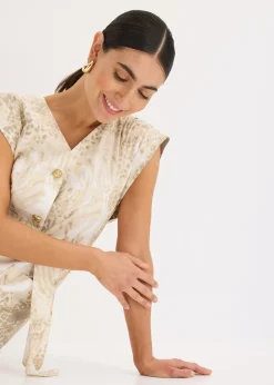 Mujer bonprix bonprix Vestido de viscosa con cordón (2 piezas)