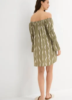 Mujer bonprix bonprix Vestido de viscosa fluida con escote bañera