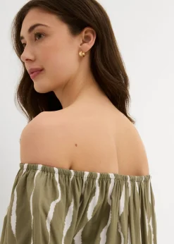 Mujer bonprix bonprix Vestido de viscosa fluida con escote bañera