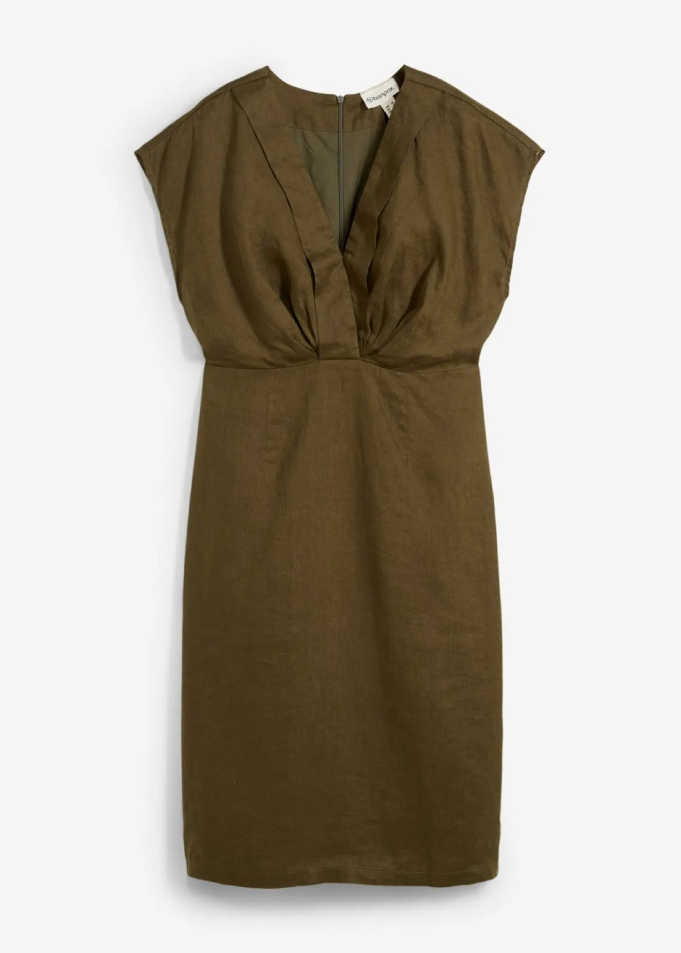 Mujer bonprix bonprix Vestido entallado de lino puro