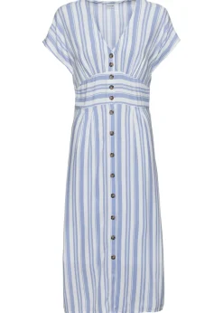 bonprix bonprix Vestidos>Vestido estampado Azul claro-blanco de rayas