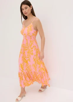 Mujer bonprix bonprix Vestido estampado de tirantes de mezcla de viscosa suave