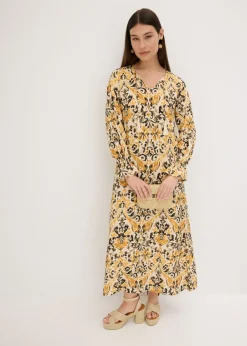 Mujer bonprix bonprix Vestido estampado tipo caftán de viscosa fluida