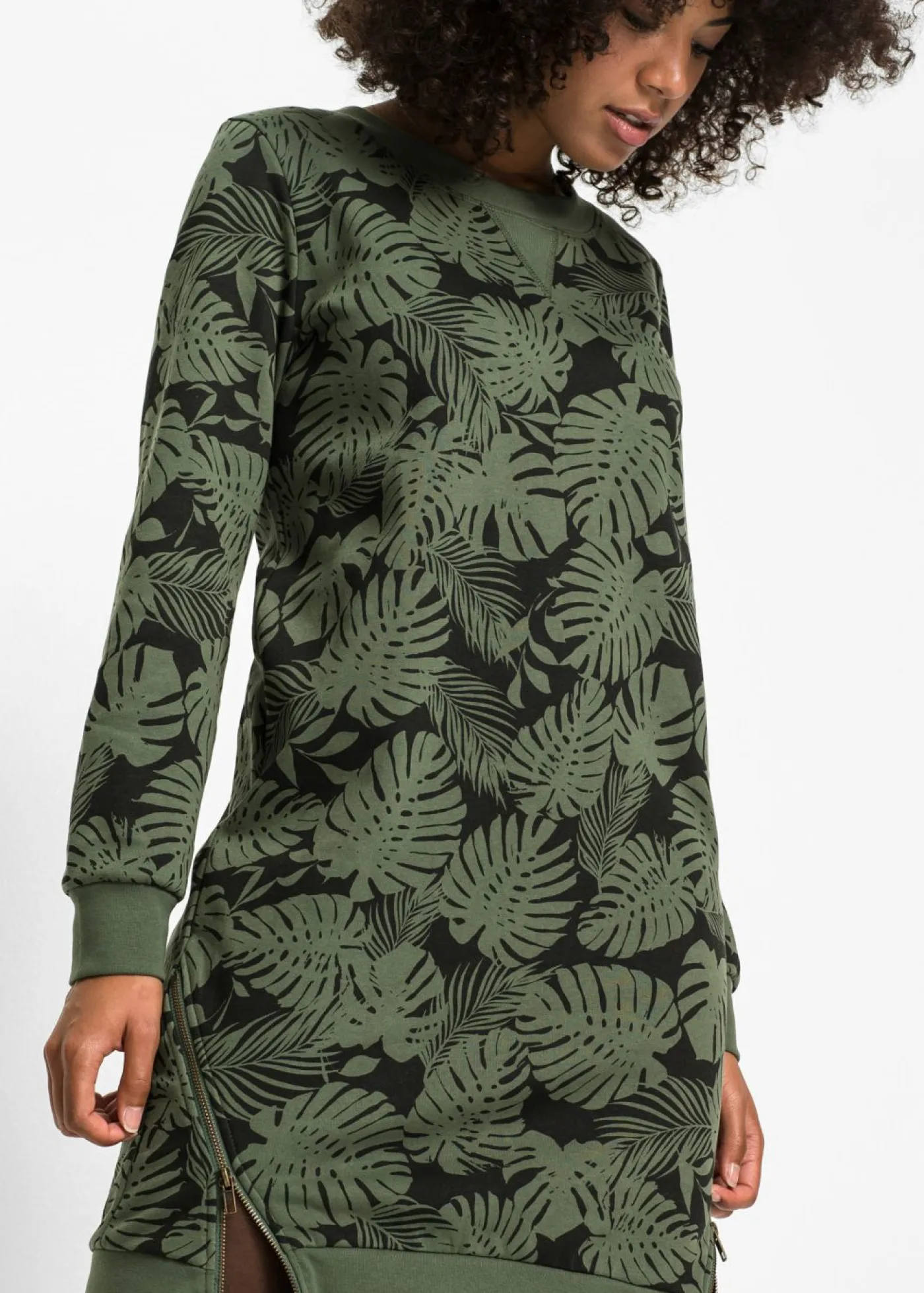 Mujer bonprix bonprix Vestido estampado tipo sudadera