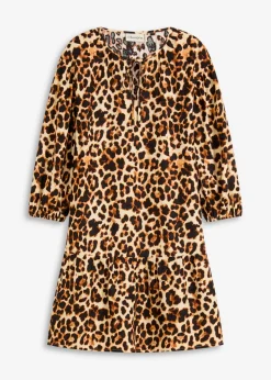 Mujer bonprix bonprix Vestido estampado tipo túnica de crepé estructurado